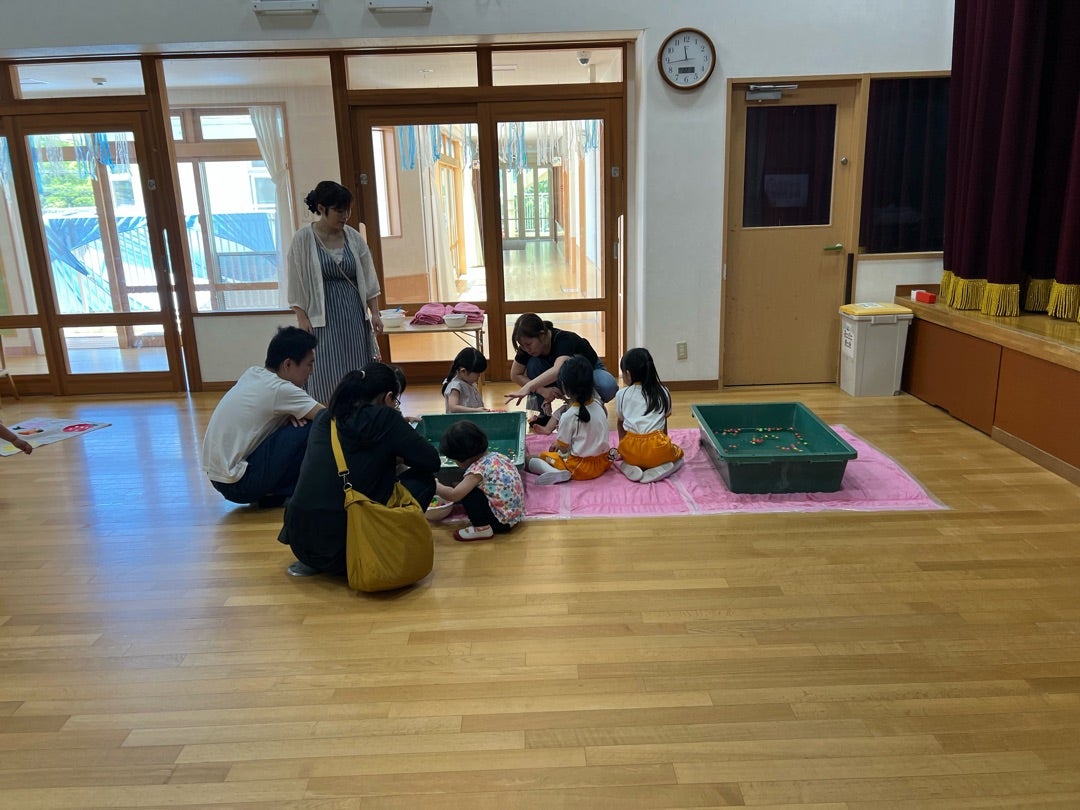 8月の園で遊ぼうがあったよ